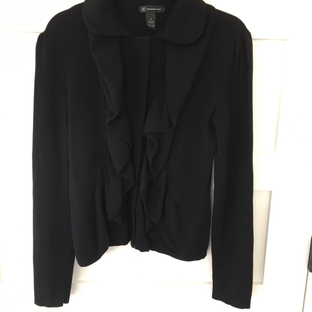 Inc black zip jacket